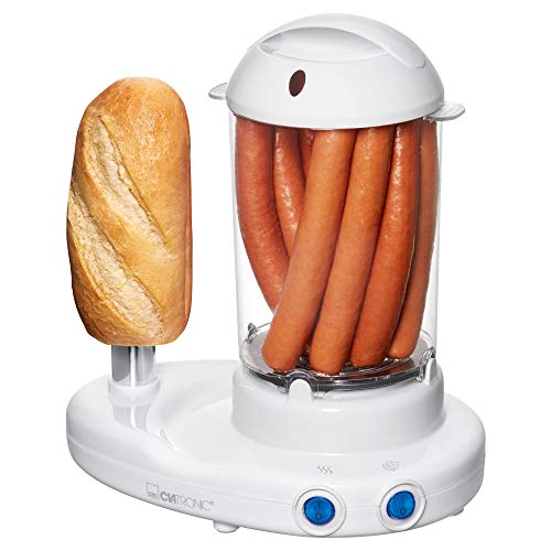 Clatronic® 2in1 Hot Dog Maker & Eierkocher | Hotdog Maker Set für 1-14 Würstchen | Egg Cooker...