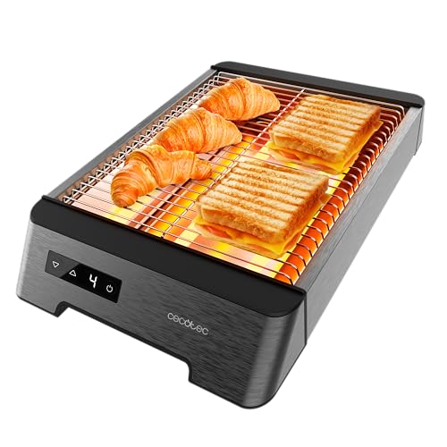 Cecotec Horizontaler Brotröster - Flacher Toaster mit 3 taktilen NiceSlice Touch-Widerständen....